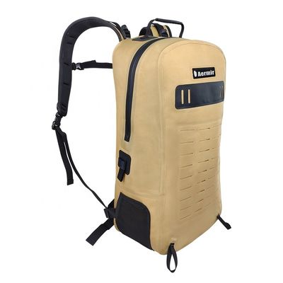 배낭, 물 저항하는 하이킹 책가방 TPU 840D 물자를 하이킹하는 황색 25l