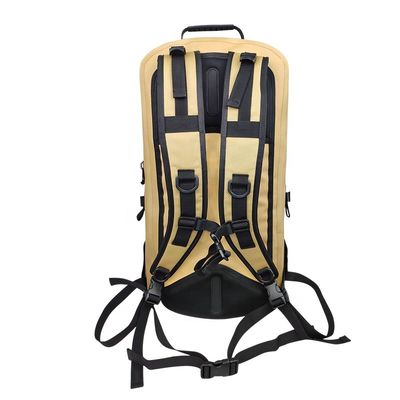 배낭, 물 저항하는 하이킹 책가방 TPU 840D 물자를 하이킹하는 황색 25l