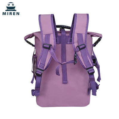 500D PVC 재료 방수 건조 가방 배낭 보라색 용량 30L