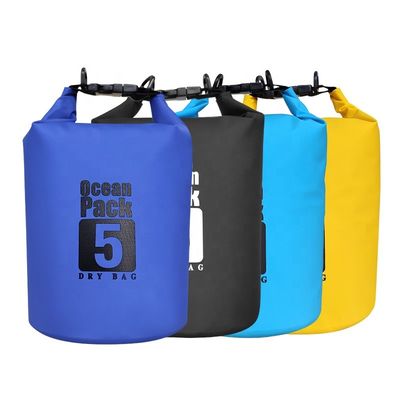 옥외 모험 OEM를 위한 파란 까만 황색 PVC 방수 건조 자루